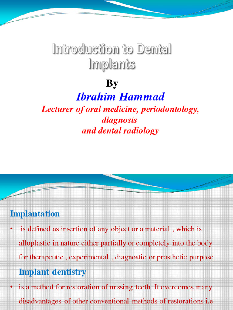 Comprehensive Guide to Dental Implants | PDF | Dental Implant | Medical ...