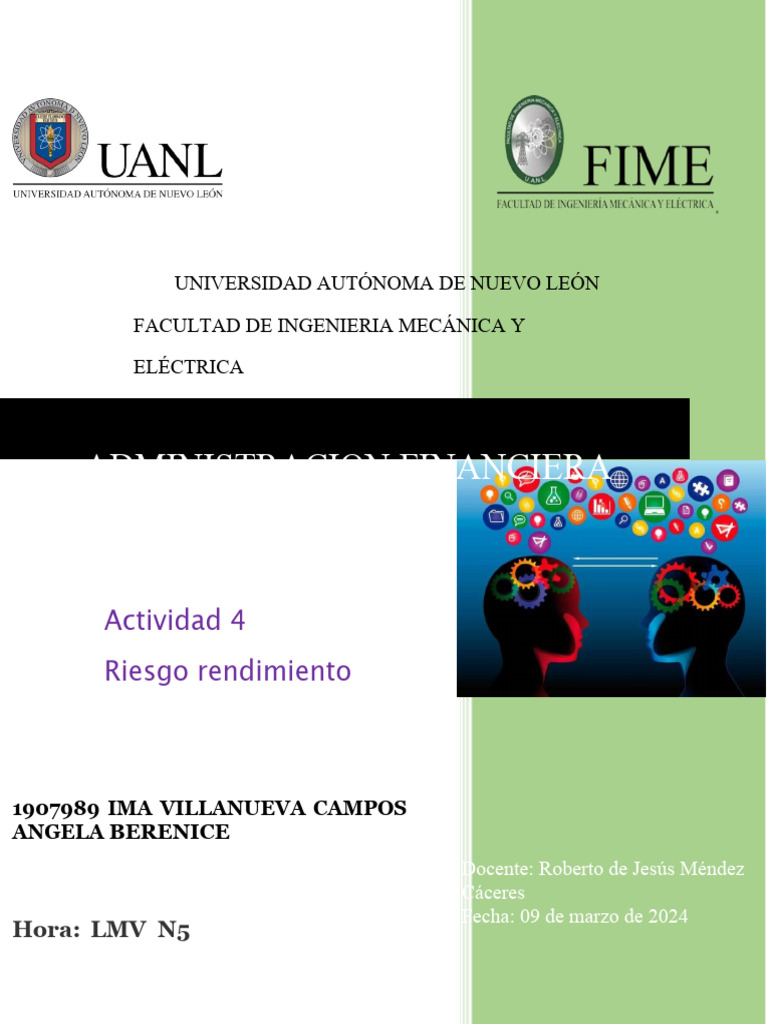 Relación entre Riesgo y Rendimiento | PDF | Diferencia | Desviación ...