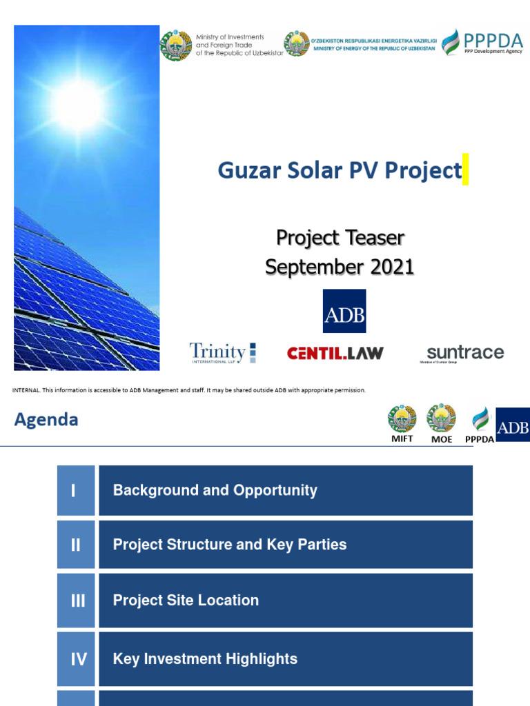 Guzar Solar Project Overview | PDF | Solar Power | Public–Private ...