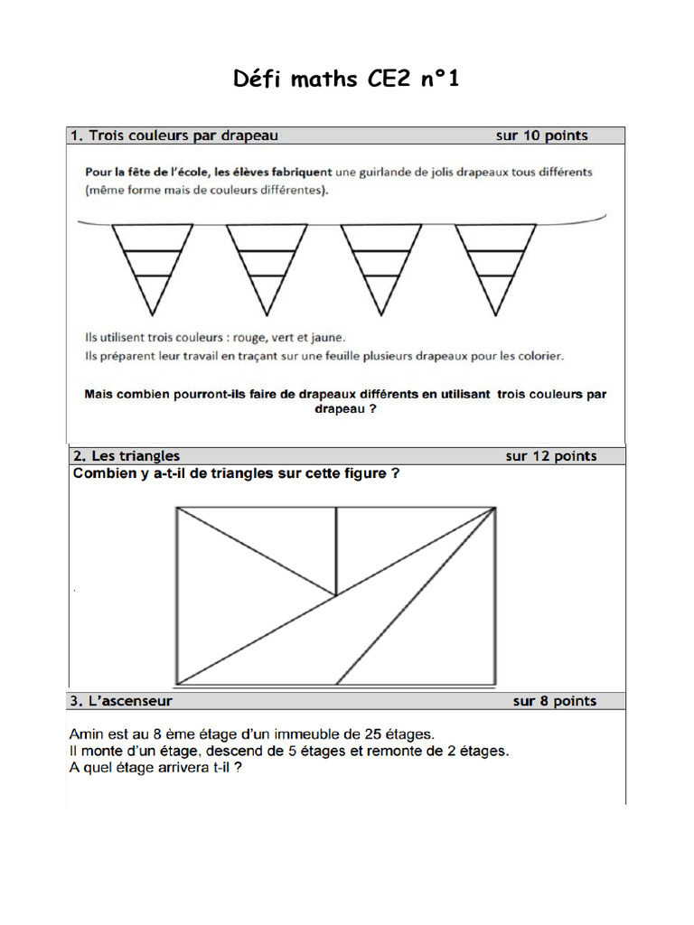Défi Maths Ce2 | PDF