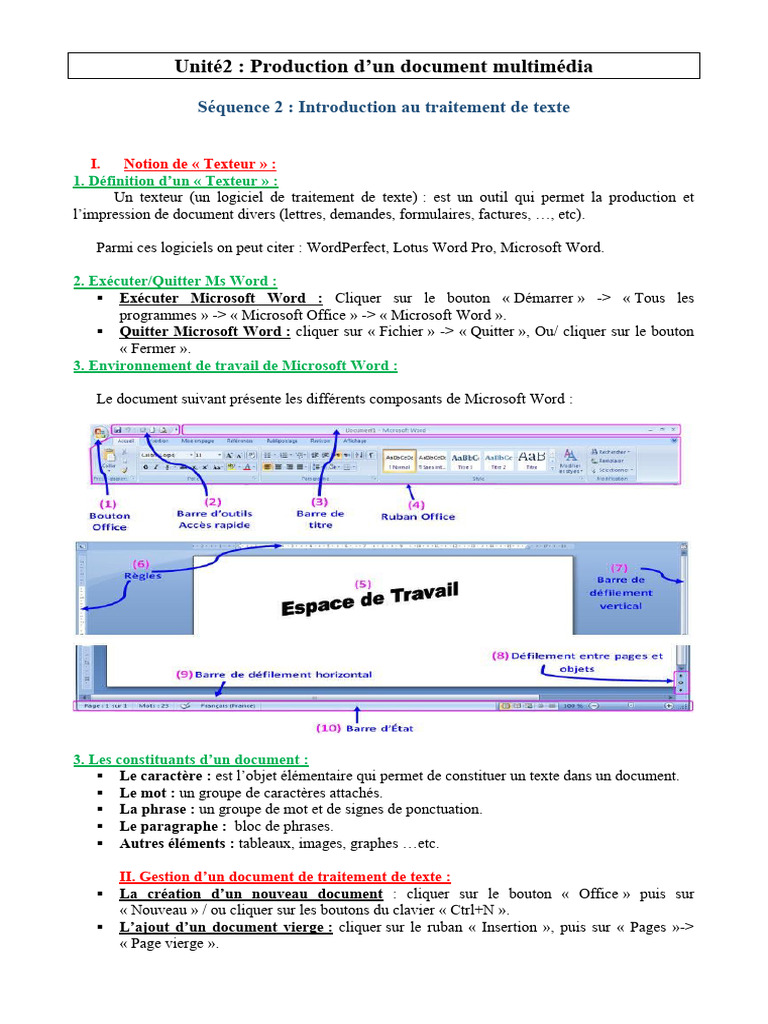 Guide Complet: Utilisation de Microsoft Word | PDF | Microsoft Word ...