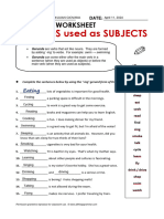 Atg Worksheet Gerundssubj Student