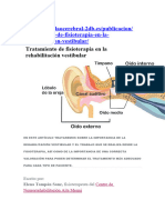 Tratamiento de Fisioterapia en La Rehabilitacion Vestibular