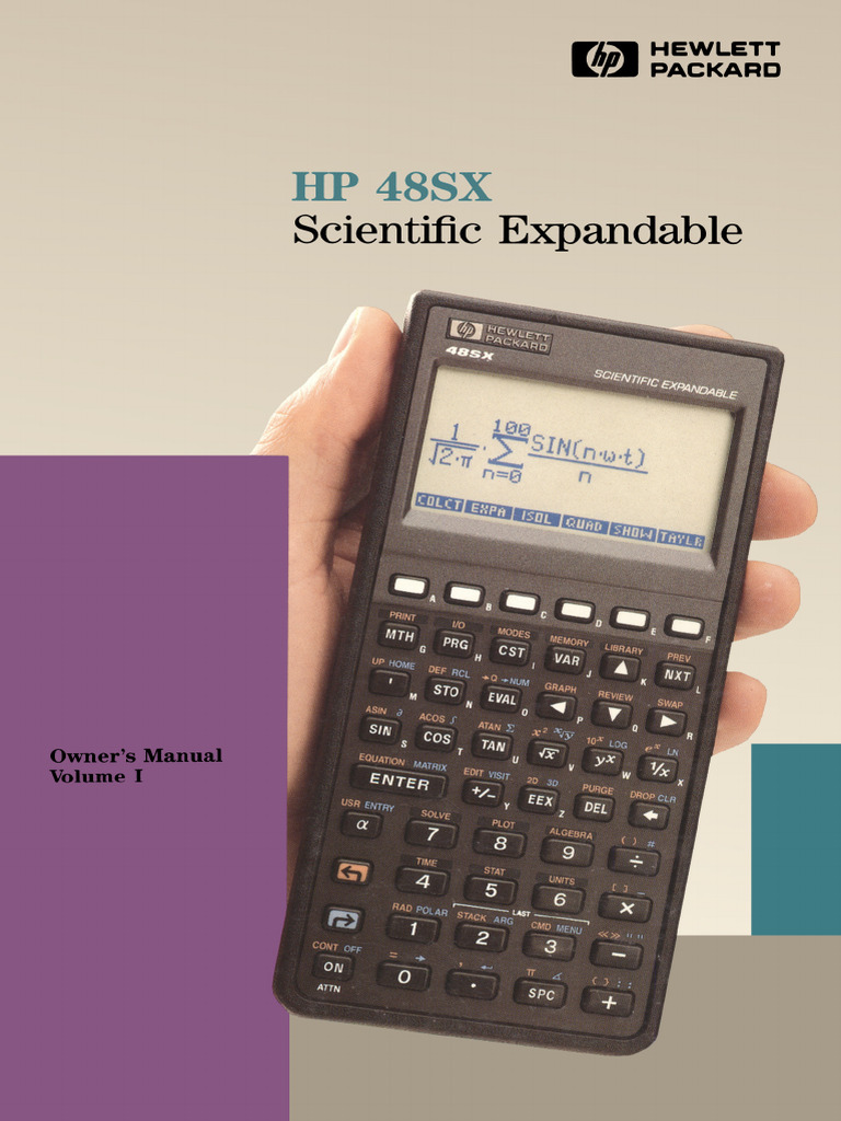 HP 48sx - Vol1.en | PDF | Matrix (Mathematics) | Function (Mathematics)