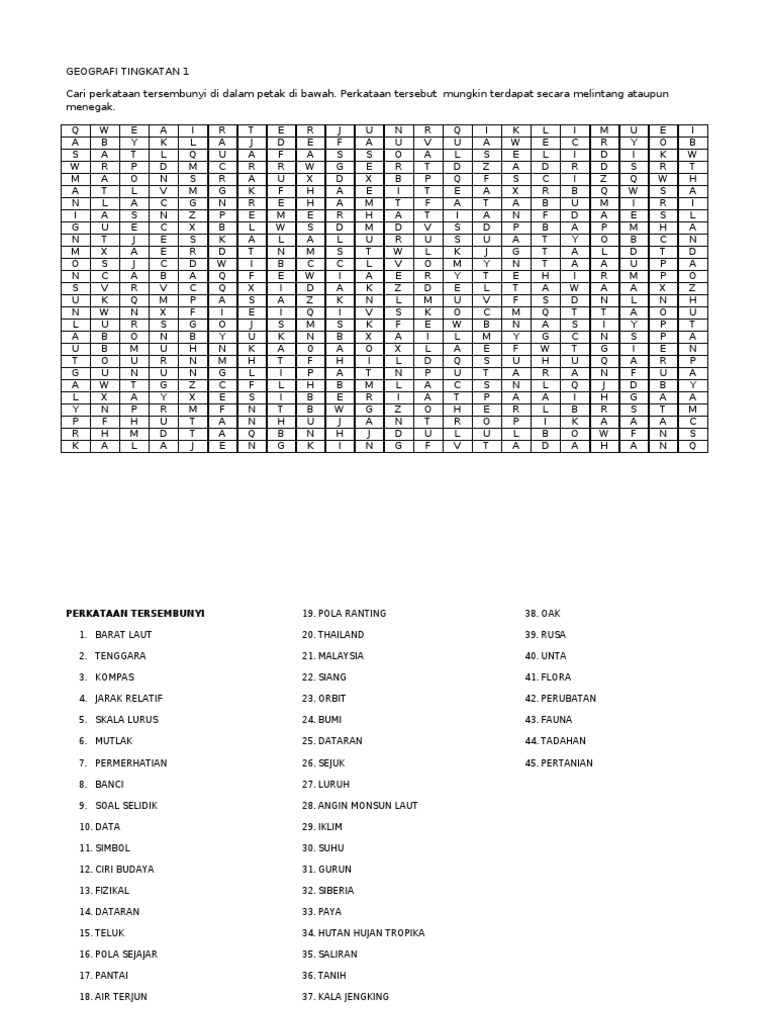 Soalan Geografi Tingkatan 1 Pdf - Gambar Con