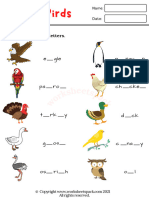 Birds Worksheets Missing Letters