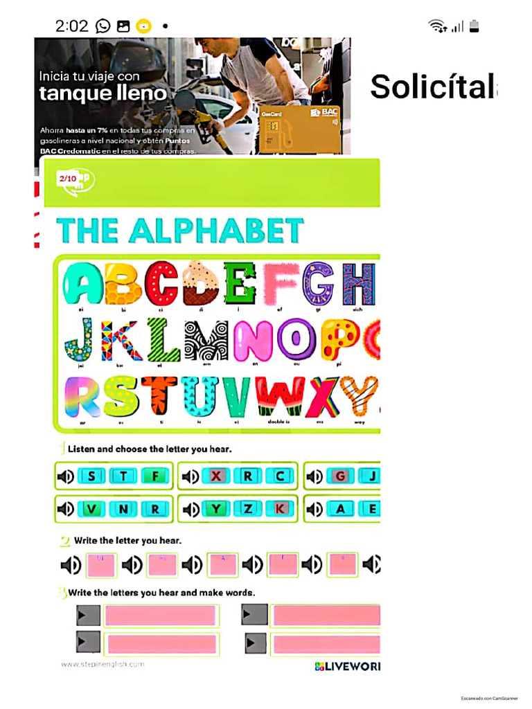 Alphabet online worksheet pdf