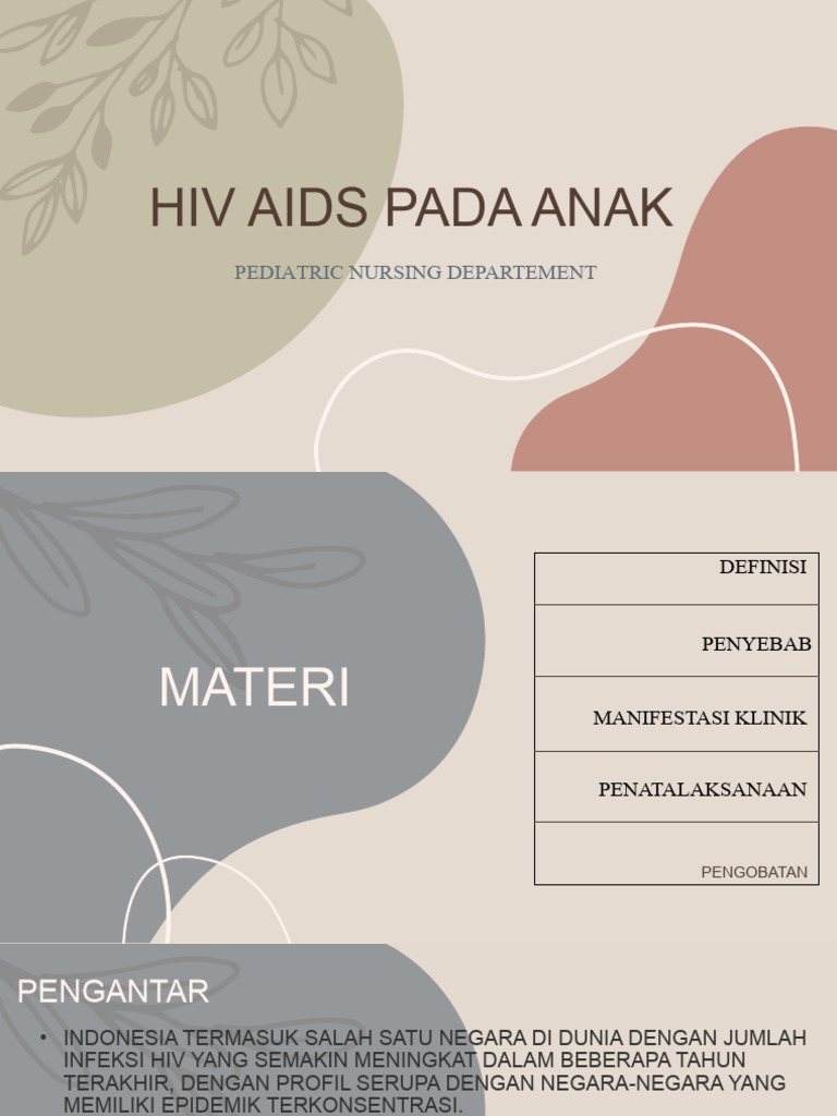 Hiv Aids Pada Anak: Pediatric Nursing Departement | PDF