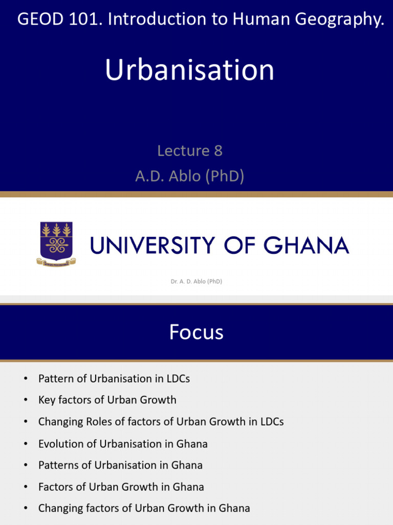 Urbanization Trends in Ghana and LDCs | PDF | Urbanization | Africa
