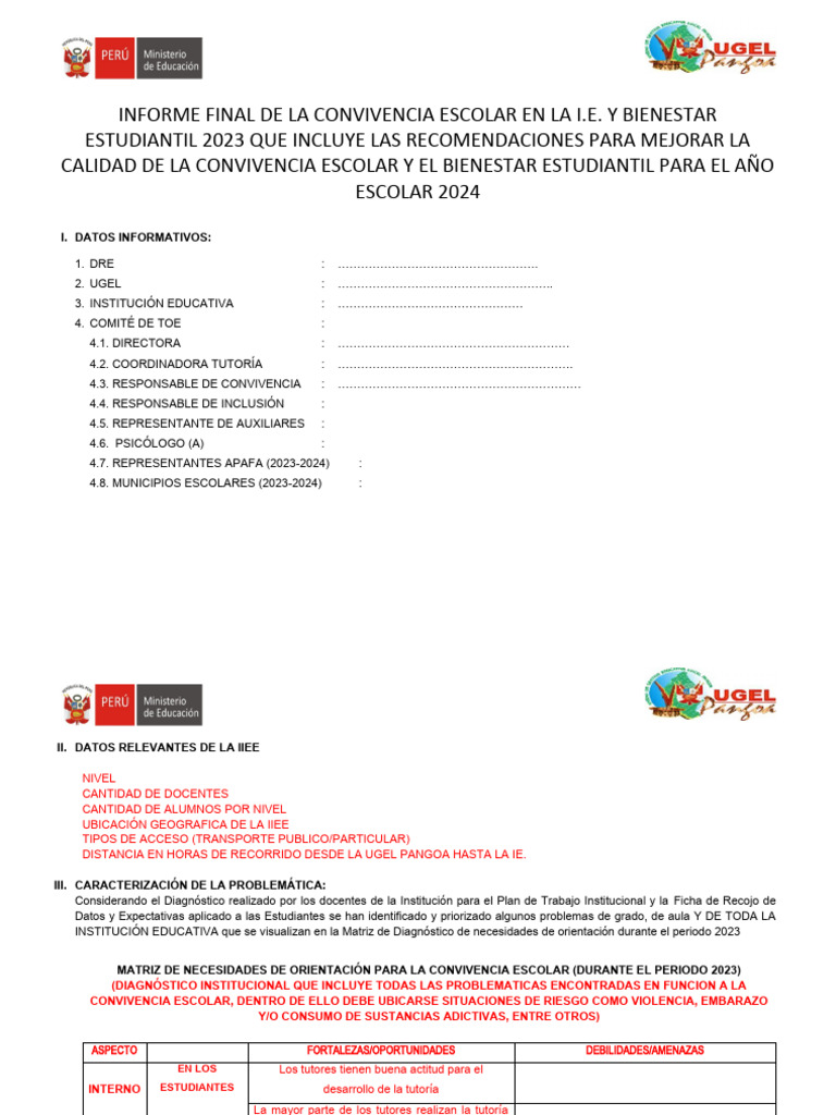 Mejora de Convivencia Escolar 2024 | PDF | La violencia contra las mujeres