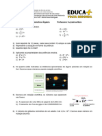 Trabalho de Matemática - 1º Bimestre - Potenciação - Notação Científica