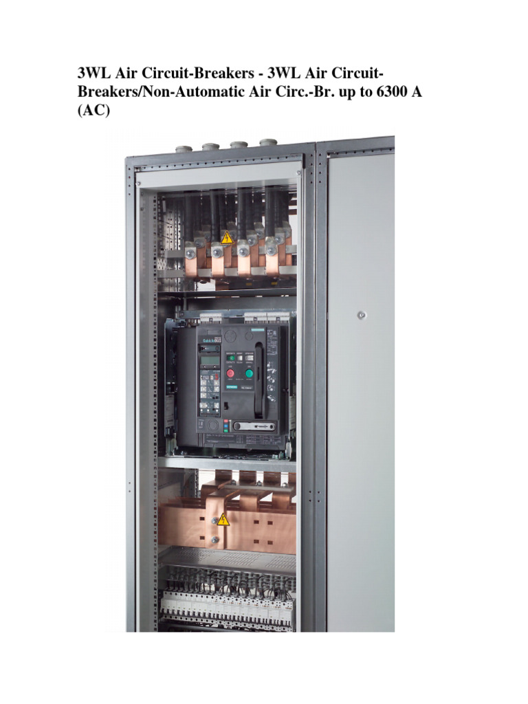 3WL Air Circuit-Breakers Overview | PDF | Electromagnetism | Electronics