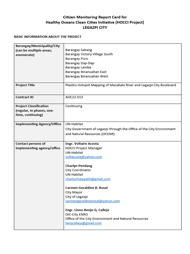 Marine Litter Management in Legazpi | PDF | Waste | Municipal Solid Waste