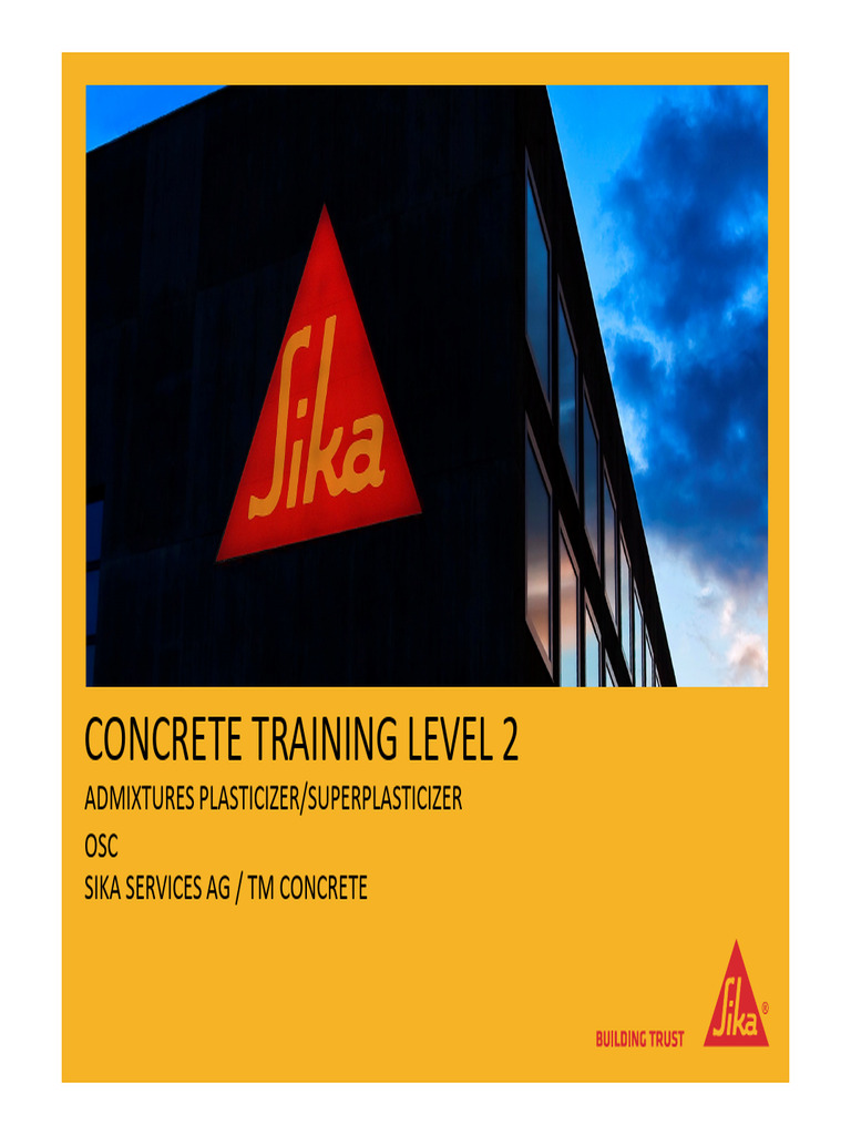 Sika - Admixtures Plasticizer - Superplasticizer | PDF | Concrete ...