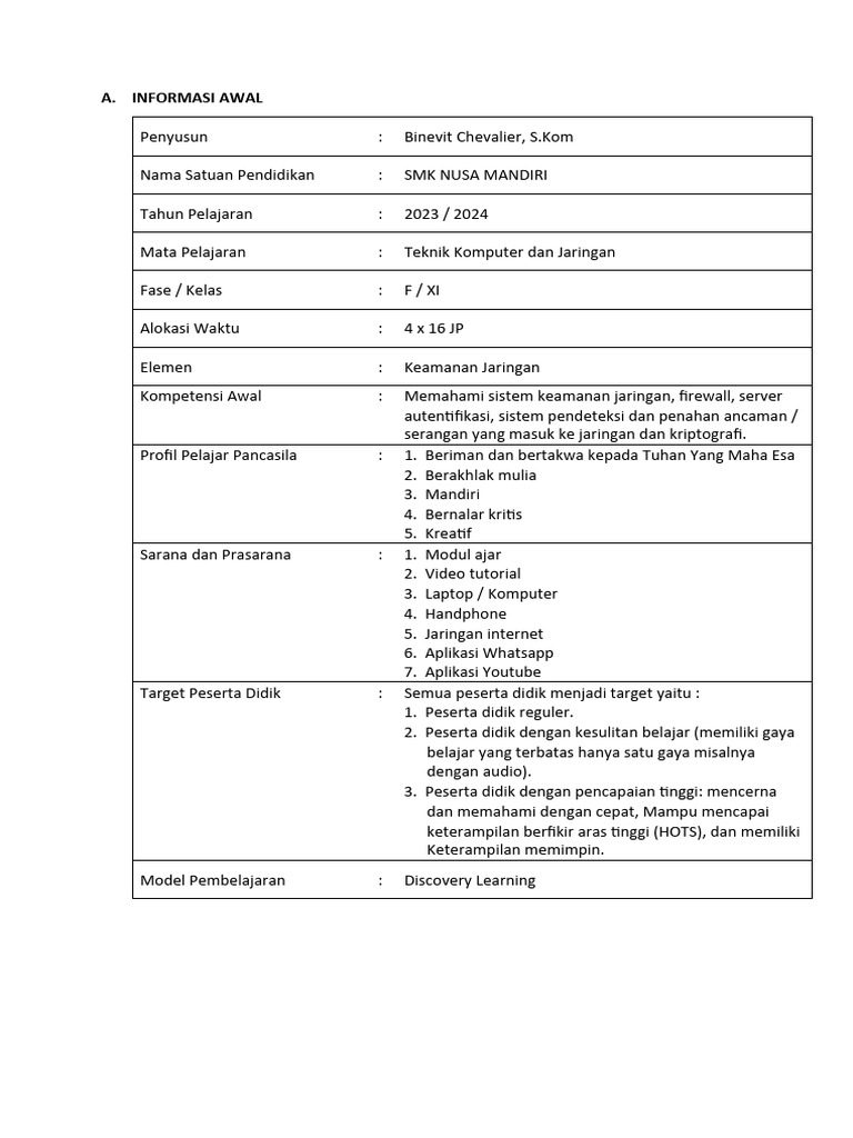 Modul Ajar KK 3 | PDF | Seni | Komputer