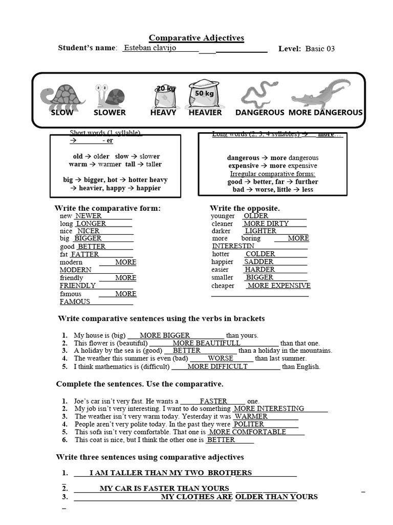 Understanding Comparative Adjectives | PDF | Linguistic Typology | Grammar