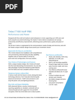 Telavi T100 PBX Datasheet