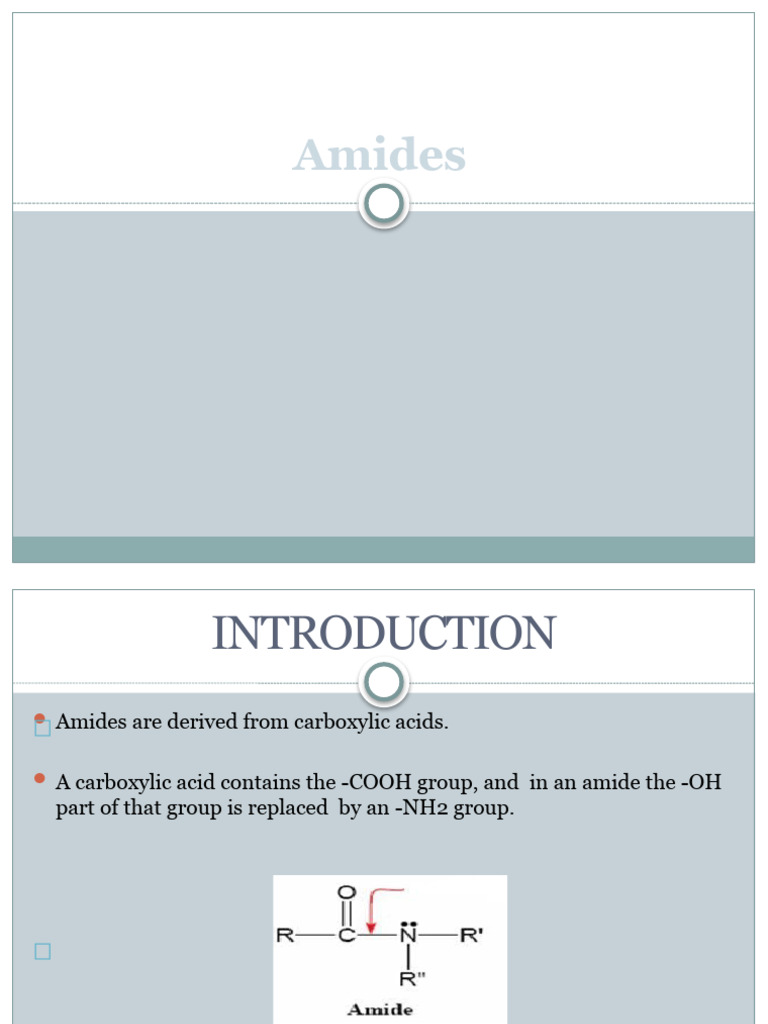 Amides | PDF | Amide | Acid