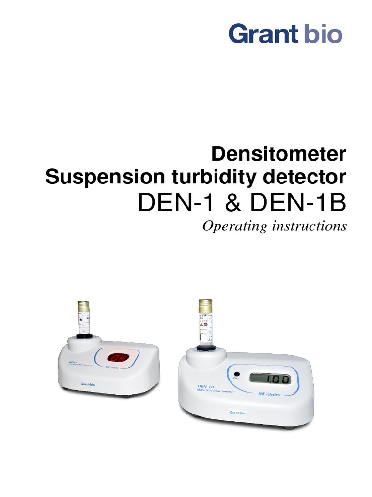 Operating Instructions for DEN-1 & DEN-1B Densitometers | PDF ...