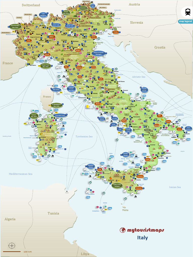 Italy Tourism Map Creative Map Of Italy, All The Best Tourist