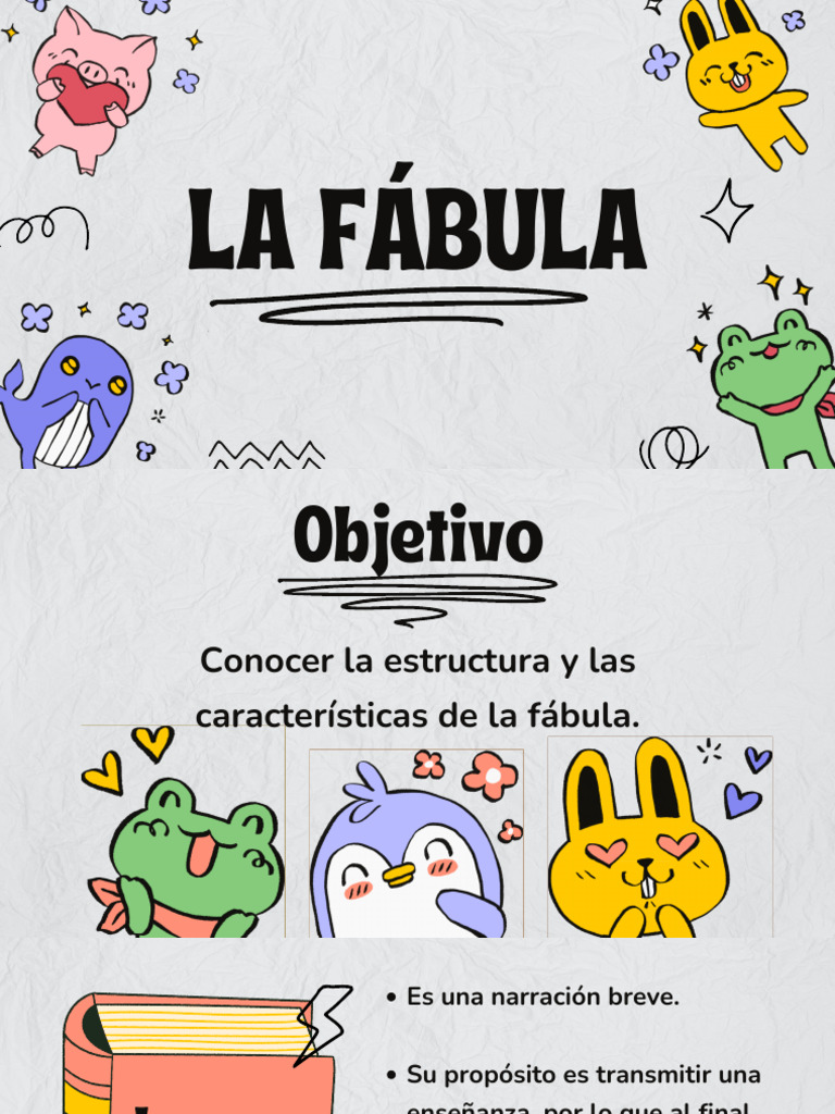 La Fábula 3° Básico | PDF | Artes del Lenguaje y Comunicación | Ficción ...