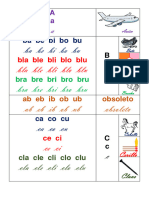 Silabario simple y trabado dibujos PDF