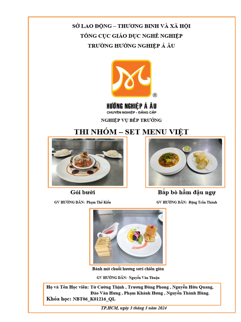 Set Menu Việt | PDF