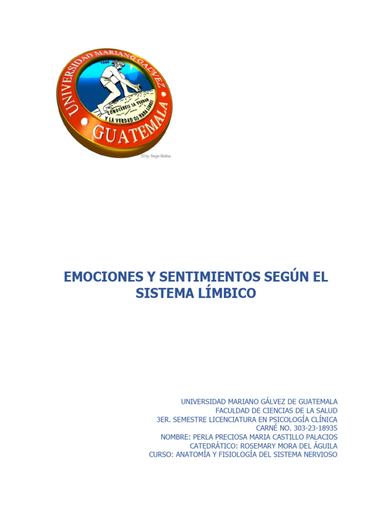 Emociones y Sentimientos Según El Sistema Límbico | PDF | Las emociones ...