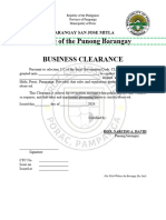 Business Clearance 2024