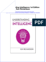 Full Ebook of Understanding Intelligence 1St Edition Ken Richardson Online PDF All Chapter