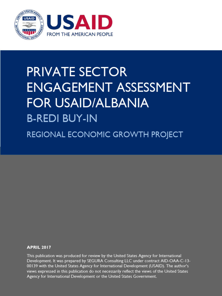 USAID Albania Private Sector Engagement Assessment | PDF | United ...
