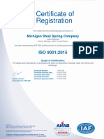 MSS ISO 9001 2015 Certificate Expires 2026