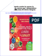 full download Les Aliments Contre Le Cancer La Prevention Du Cancer Par L Alimentation Richard Beliveau Et Denis Gingras online full chapter pdf 