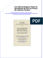 Full Download Les Transitions Democratiques Actes Du Colloque International de Port Au Prince Haiti Laennec Hurbon Online Full Chapter PDF