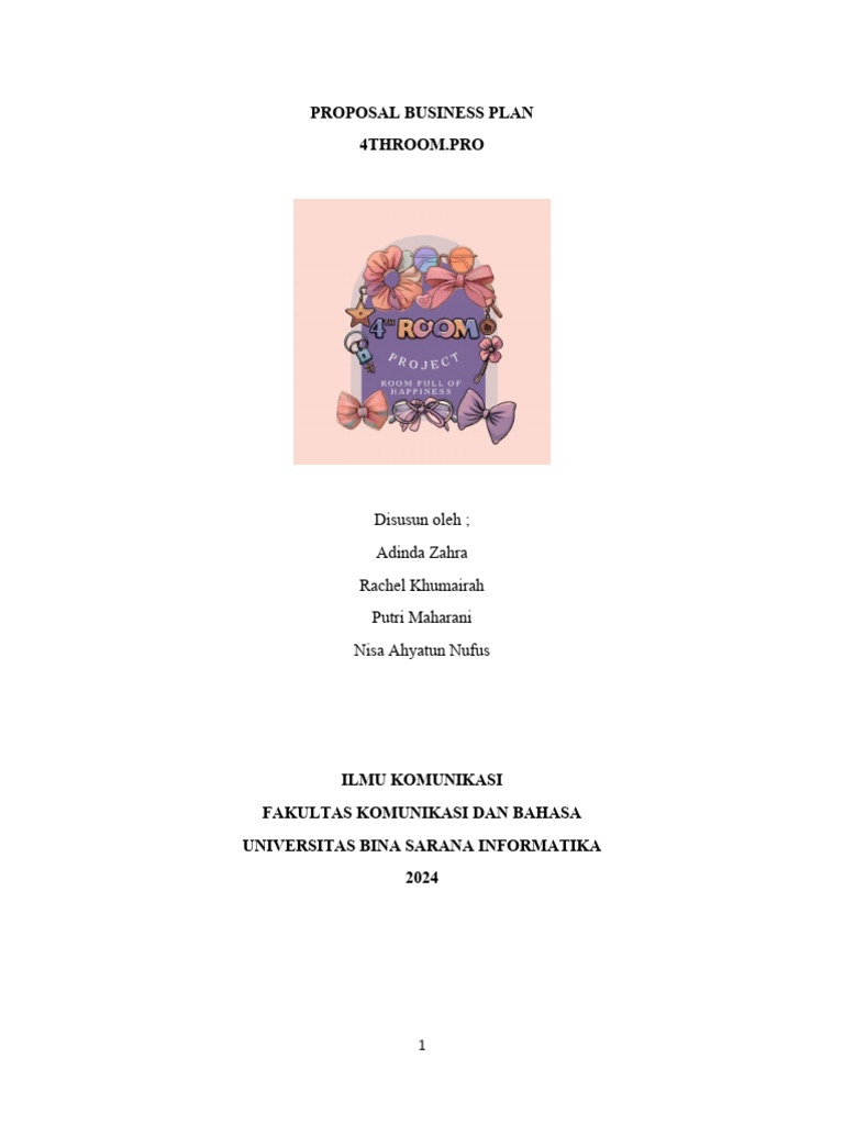 Proposal Business Plan Final | PDF | Bisnis