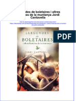 full download Llegendes De Boletaires I Altres Histories De La Muntanya Jordi Cantavella online full chapter pdf 
