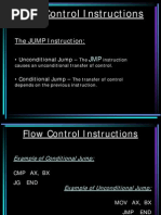 Flow Control Instructions: The JUMP Instruction