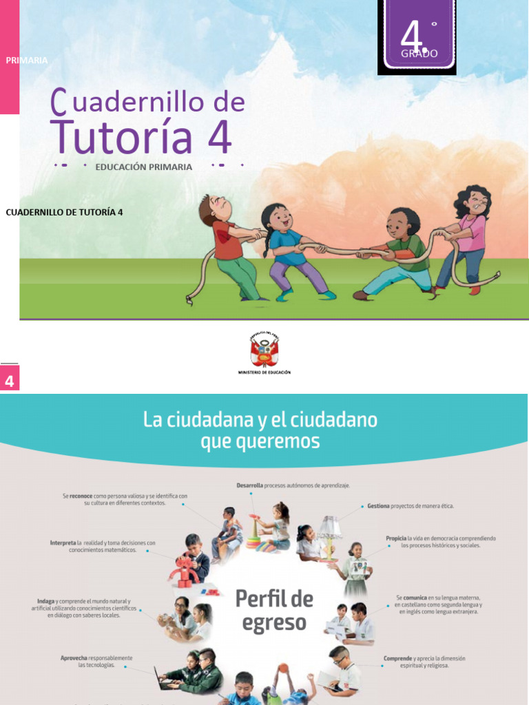 Cuadernillo de Tutoría 4 Cuarto Grado de Educación Primaria | PDF | Las ...