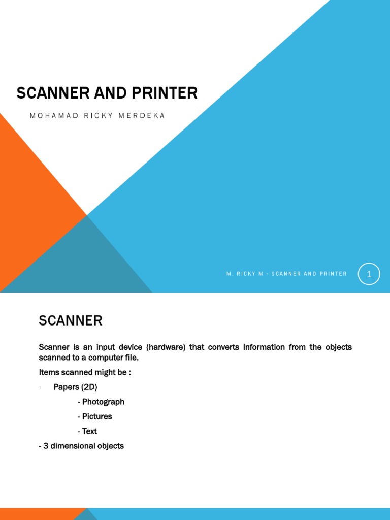 Understanding Scanners and Printers | PDF