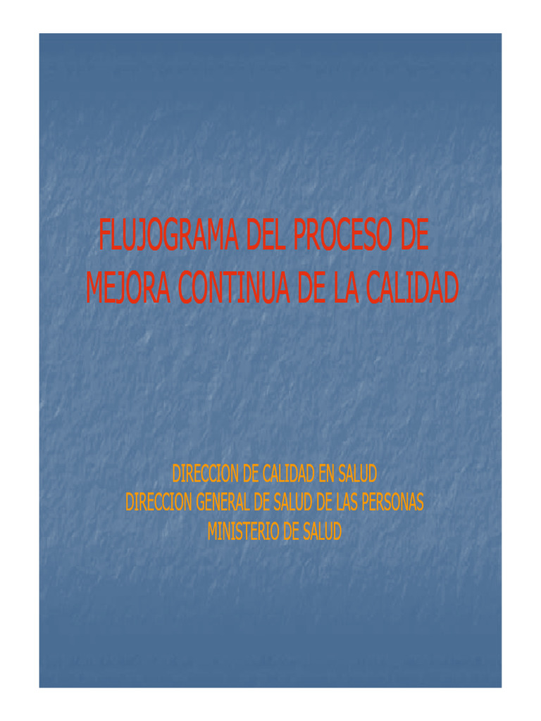 Ciclo de Mejora Continua en Salud | PDF | Medición | Diseño
