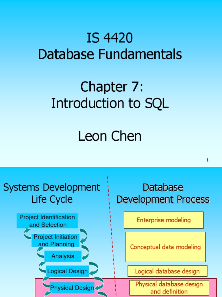 SQL Fundamentals by Leon Chen | PDF
