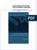 Full Ebook of The European Union and Social Security Law 1St Edition Jaan Paju Online PDF All Chapter