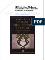 PDF of Osmanli Zihniyetinin Olusumu Kurulus Doneminde Telif Ve Tercume 1St Edition Ali Fuat Bilkan Full Chapter Ebook