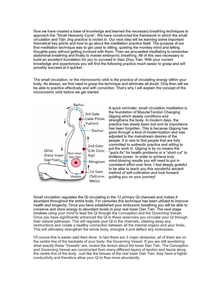 Mastering Small Circulation Qigong | PDF | Meditation | Qi