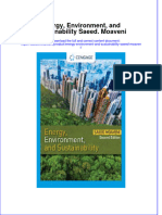 Full Ebook of Energy Environment and Sustainability Saeed Moaveni Online PDF All Chapter
