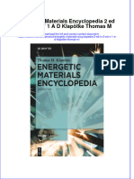 Full Ebook of Energetic Materials Encyclopedia 2 Ed in 3 Vol V 1 A D Klapotke Thomas M Online PDF All Chapter