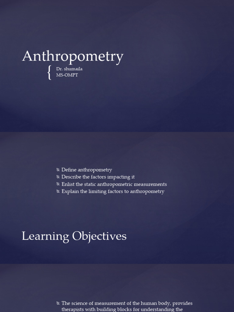 Anthropometry Pdf Anthropometry Weight