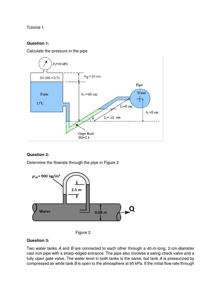 Pipe Flow and Pressure Calculations | PDF