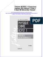 PDF of Physique Chimie BCPST 1 Exercices Incontournables 4Th Edition I Cote L Lebrun N Sard M Decombe Vasset Full Chapter Ebook