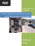 Download Unheard Voices Media Freedom and Censorship in Swaziland - Richard Rooney by SwaziMedia SN73647757 doc pdf